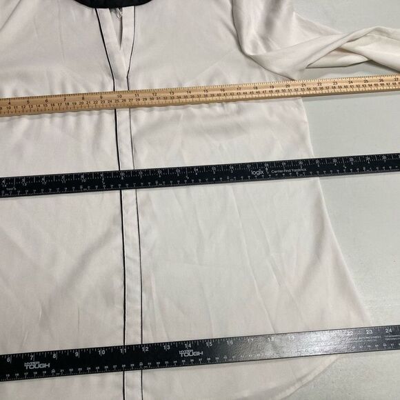 ANN TAYLOR Women’s White Long Sleeve Top Size Large - Picture 7 of 12